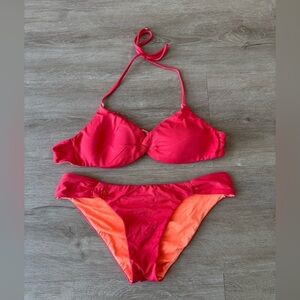 Ralph Lauren Pink and Coral Two-Piece Bikini